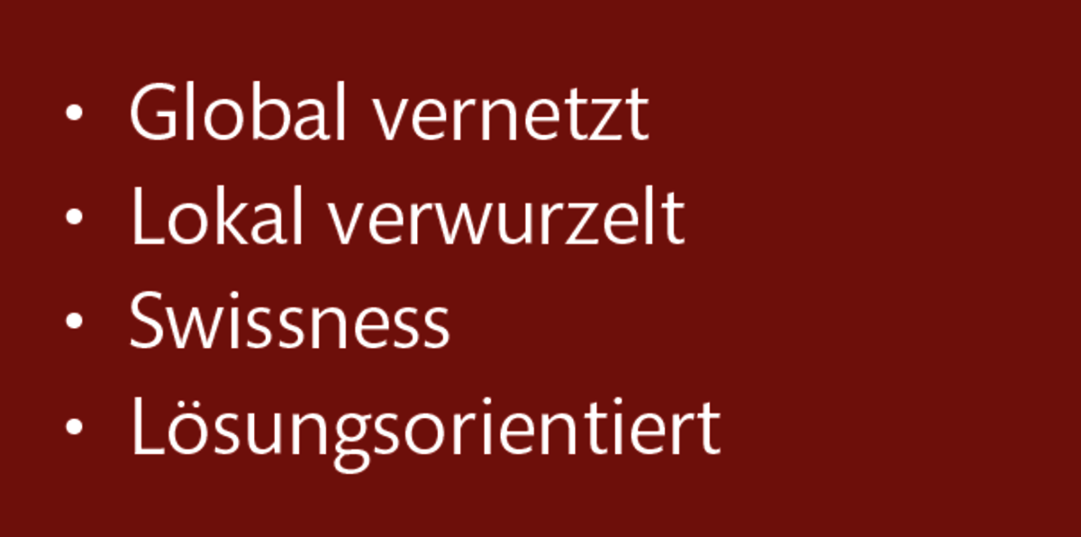 LT Lawtank - Global vernetzt, lokal verwurzelt, Swissness, lösungsorientiert